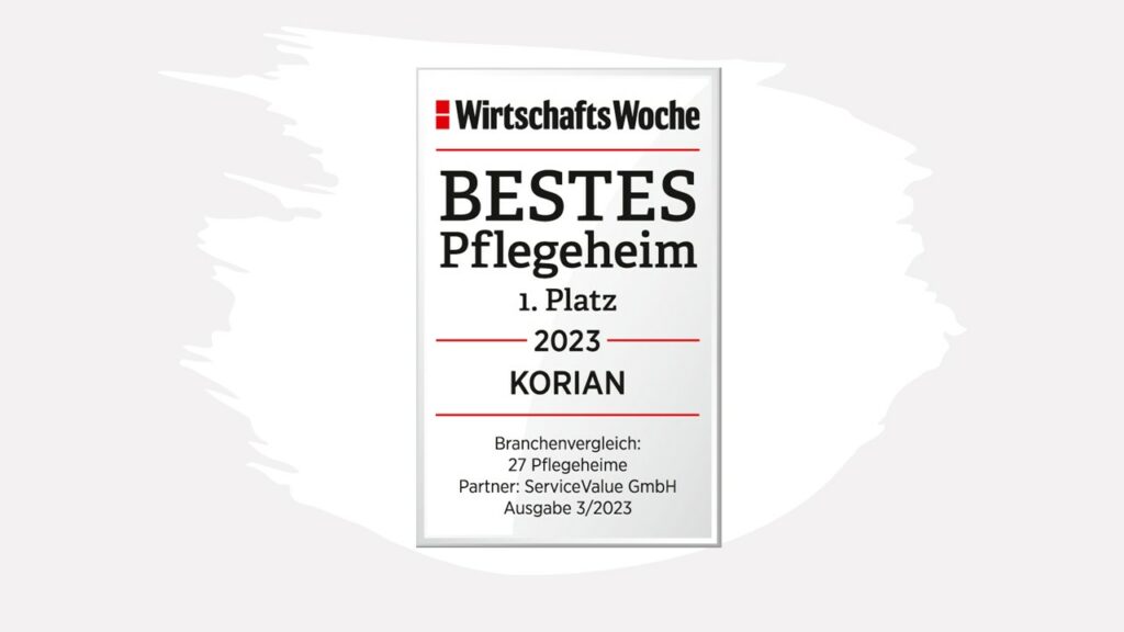 Wir sind „Bester Dienstleister des Gesundheitswesens“ in der Kategorie Pflegeheime