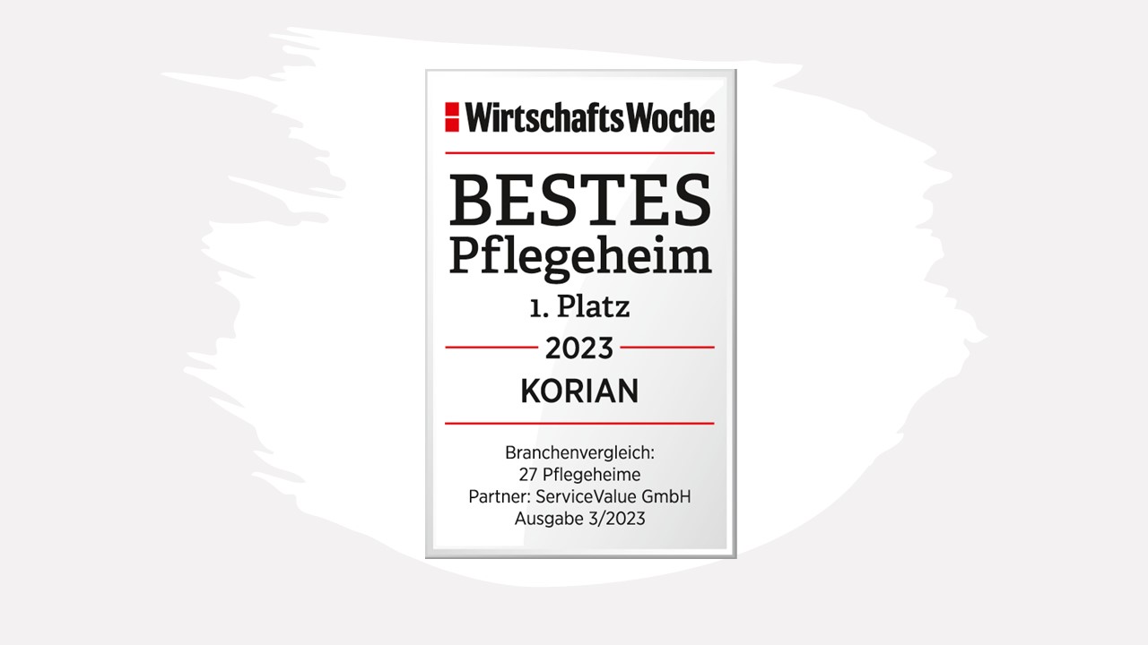 Wir sind „Bester Dienstleister des Gesundheitswesens“ in der Kategorie Pflegeheime