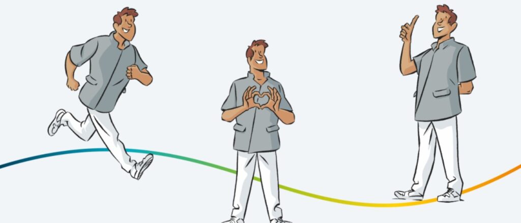 Kollege OSCAR weiß, wie man Gefahren erkennt, Unfälle vermeidet und bei der Arbeit gesund bleibt. Sein Name steht für Occupational Safety Commitments and Rituals – zu Deutsch „Verpflichtungen und Gewohnheiten zur Arbeitssicherheit“.